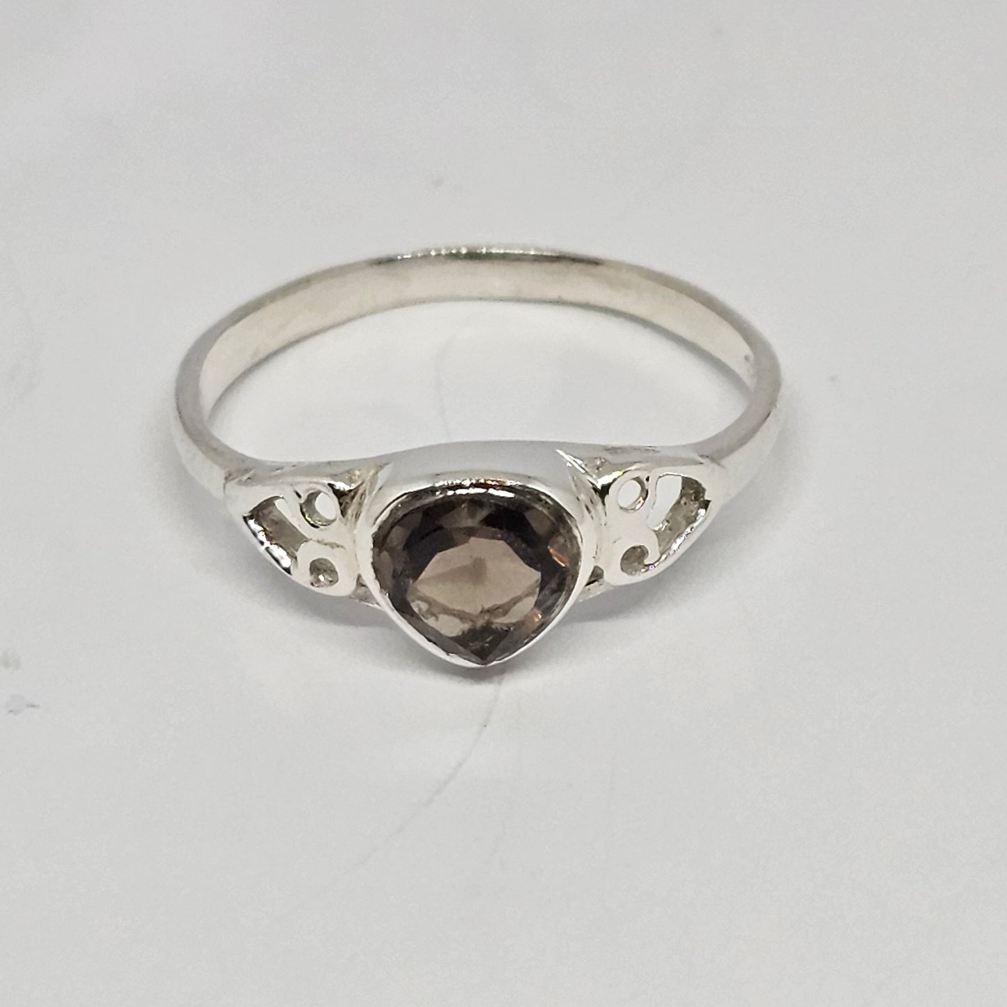Smoky Quartz Sterling Silver Ring - Rivendell Shop