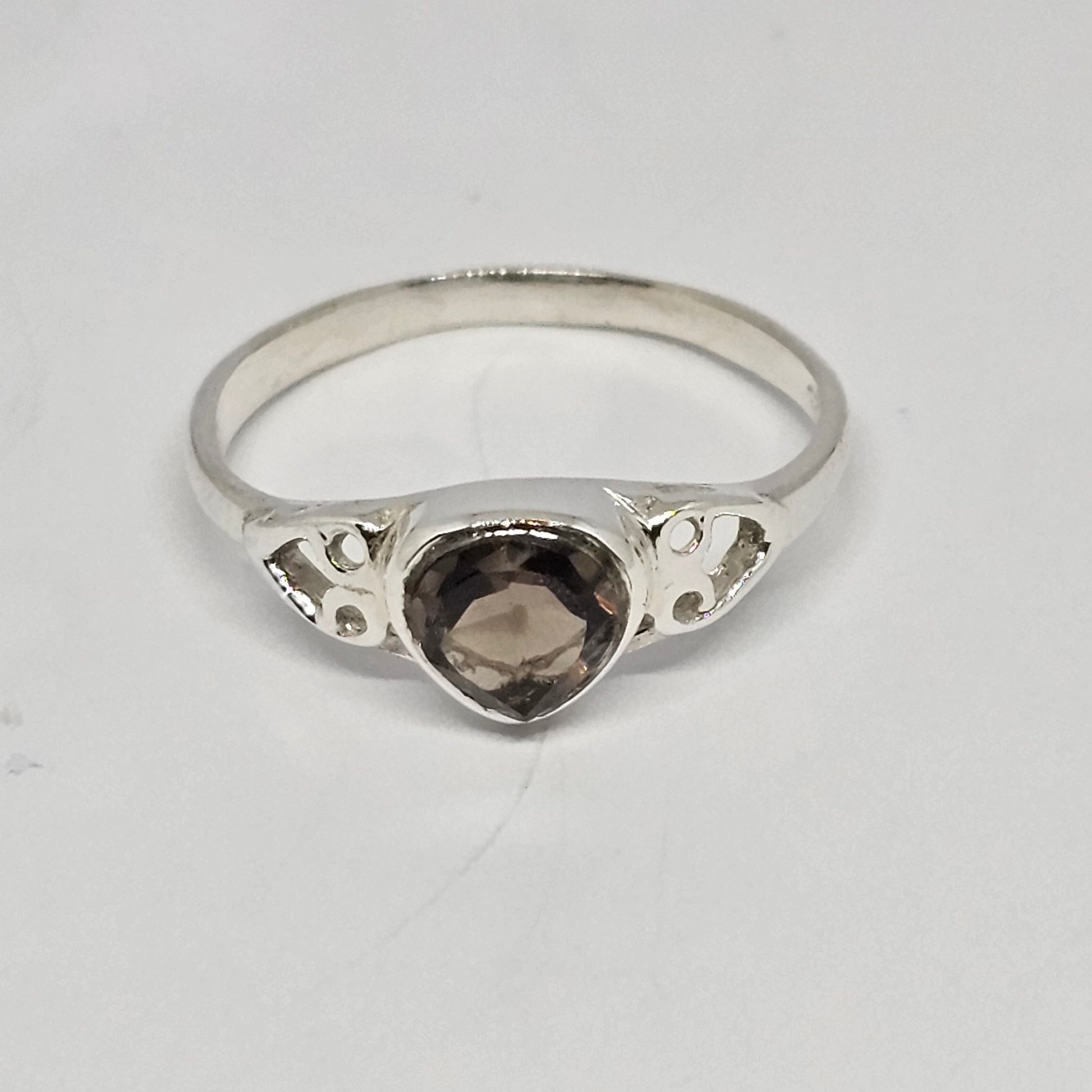 Smoky Quartz Sterling Silver Ring - Rivendell Shop