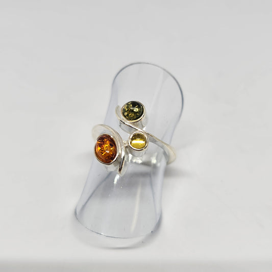 Amber Sterling Silver Ring - Rivendell Shop