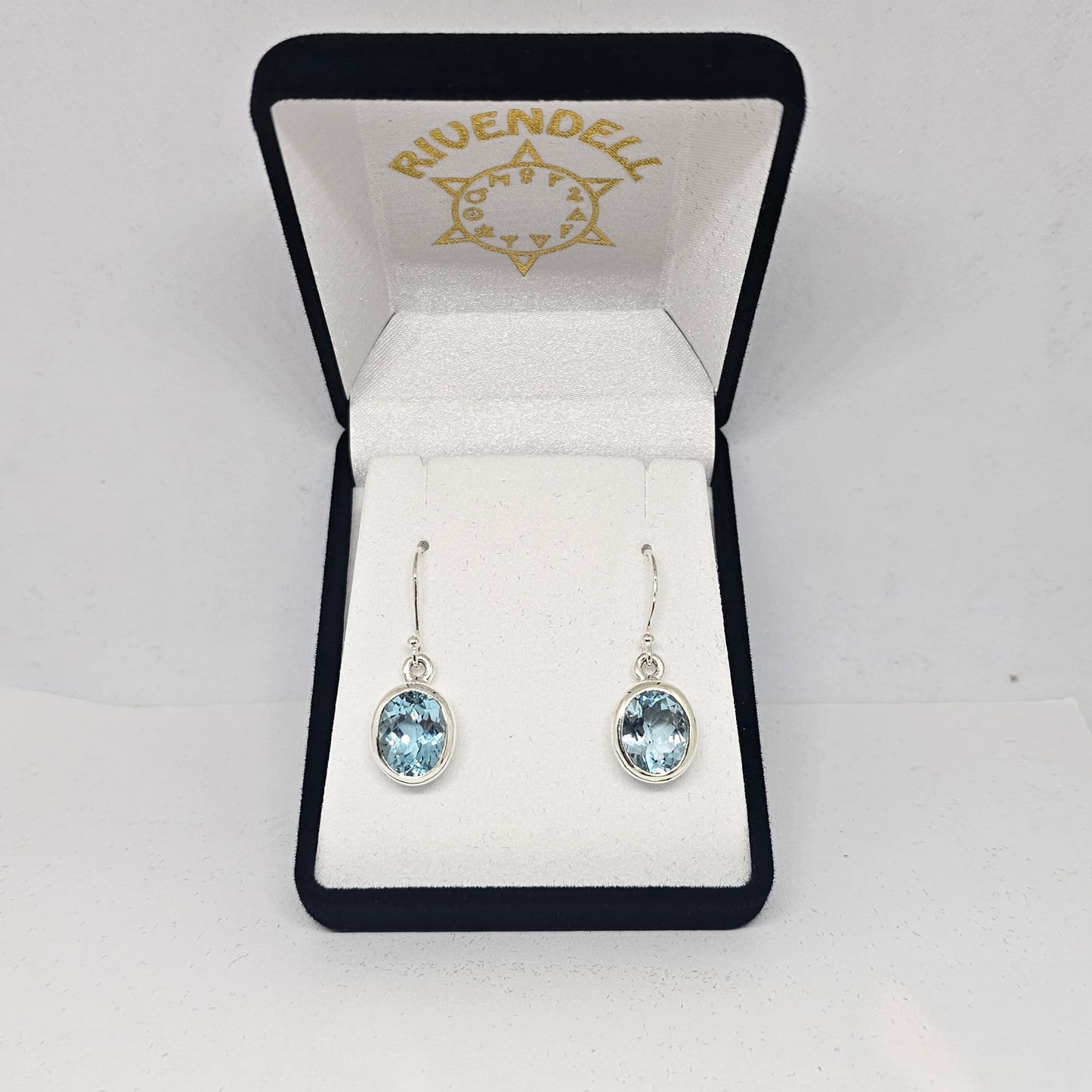 Blue Topaz Sterling Silver Earrings - Rivendell Shop