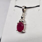 Ruby Sterling Silver Pendant - Rivendell Shop