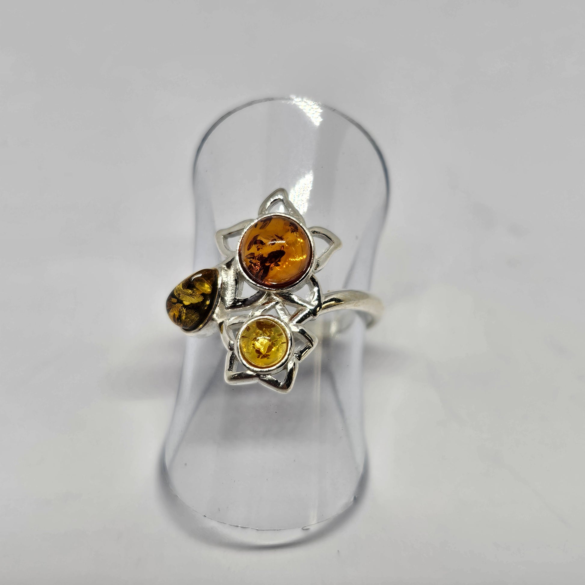 Amber Sterling Silver Ring - Rivendell Shop