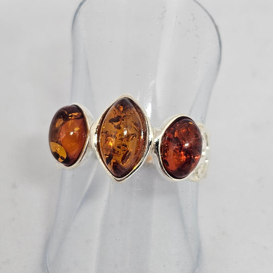 Amber Butterfly Ring - Rivendell Shop