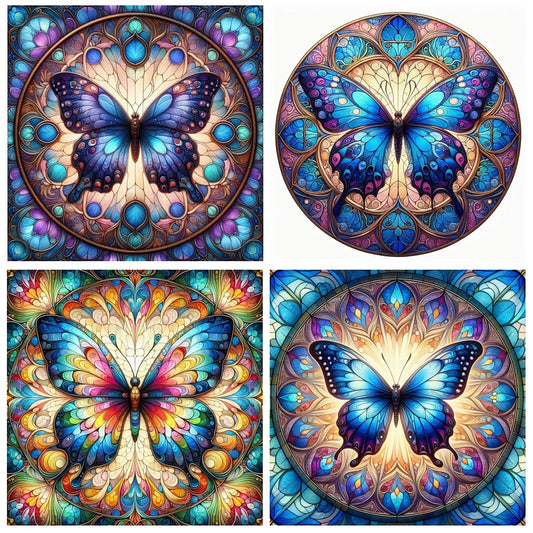 Butterfly Ceramic Coaster Set 4 - Rivendell Shop