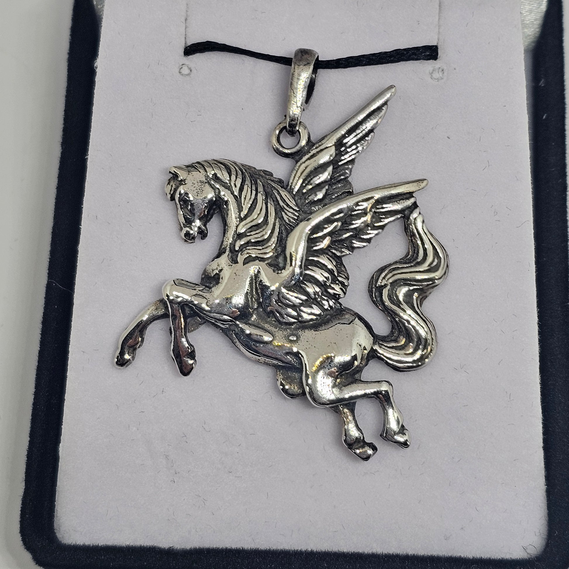 Sterling Silver Pegasus Pendant - Rivendell Shop