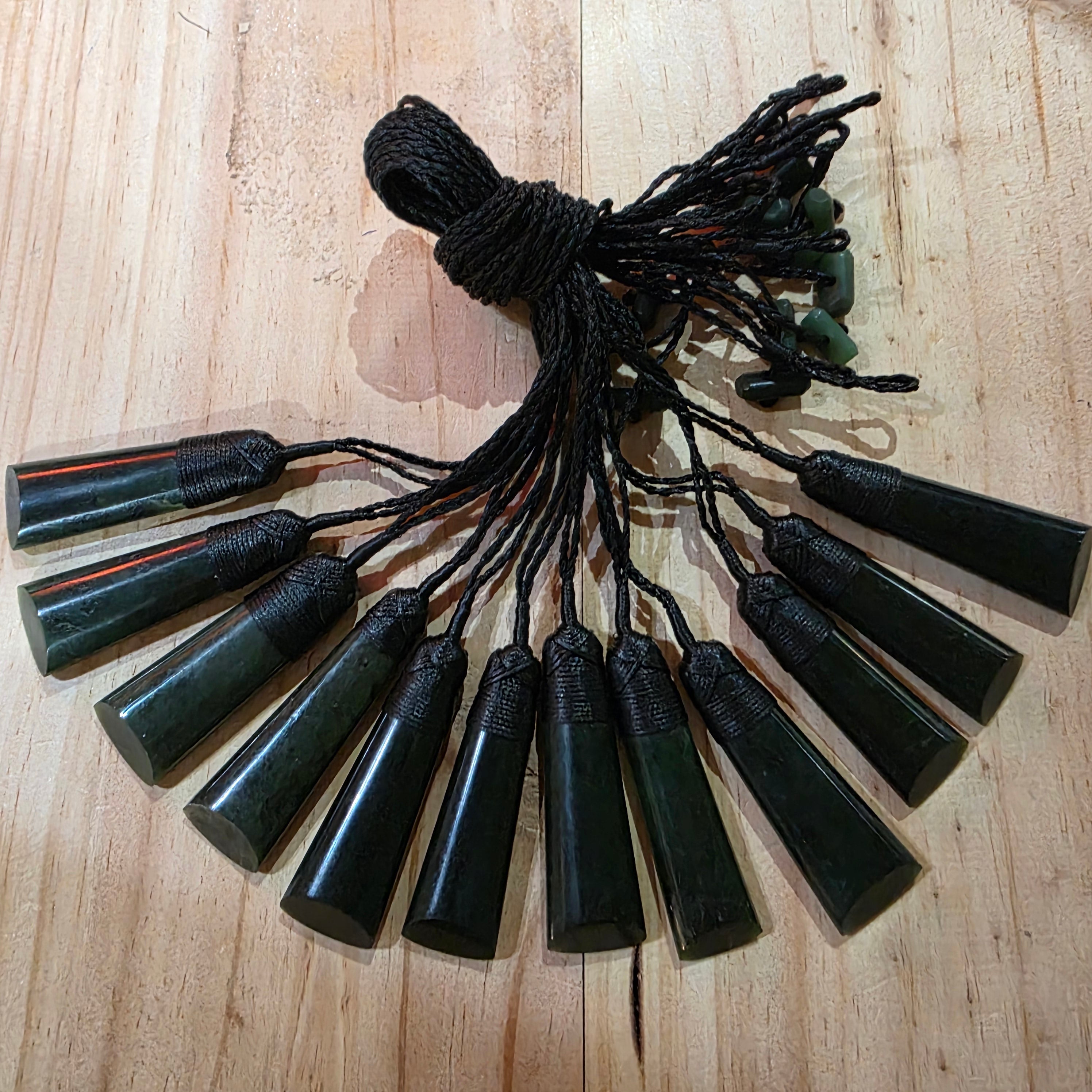 Greenstone Toki Pendant 50x20mm