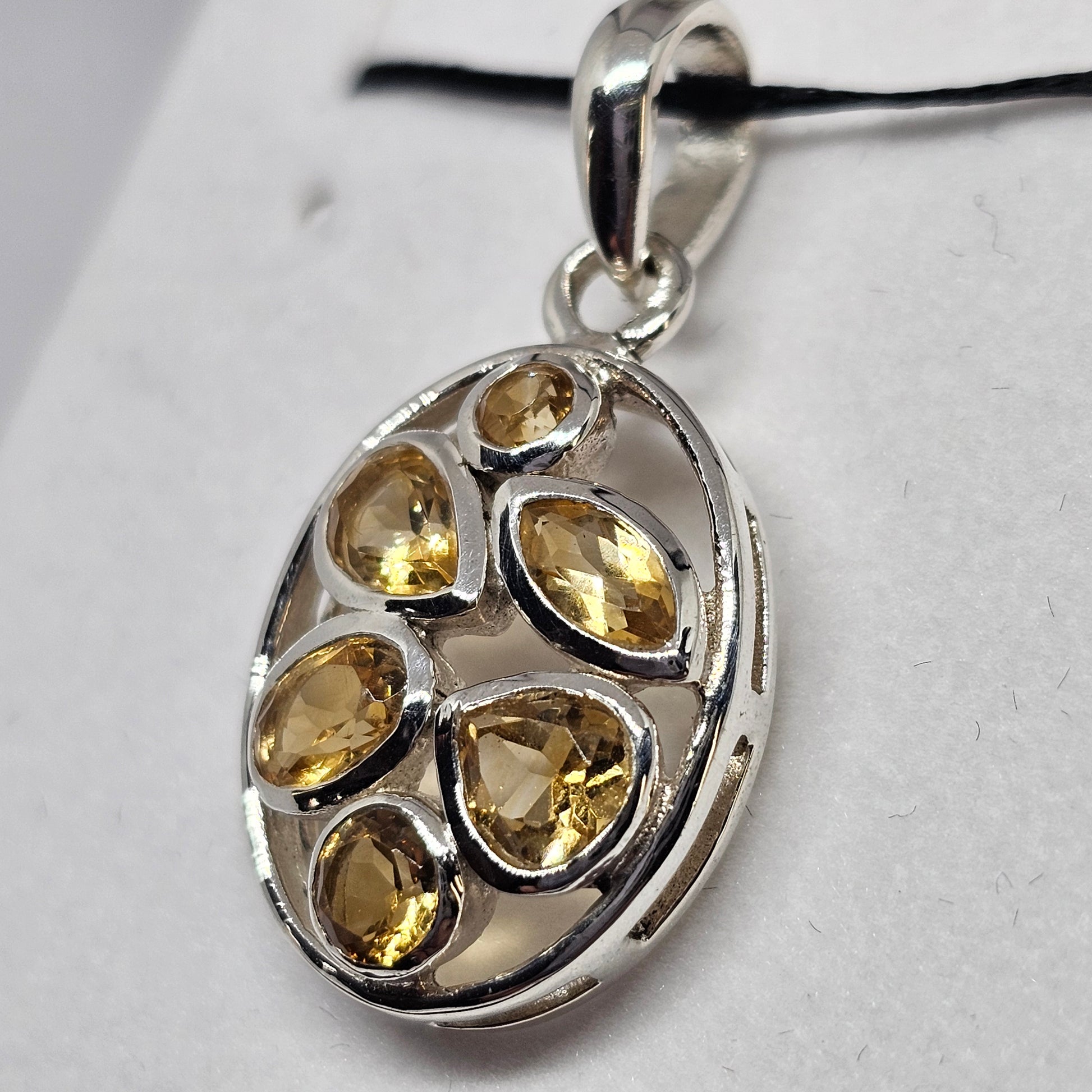 Citrine Sterling Silver Pendant - Rivendell Shop
