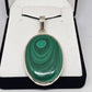 Malachite Sterling Silver Pendant - Rivendell Shop