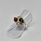 Amber Sterling Silver Heart Detail Ring - Rivendell Shop