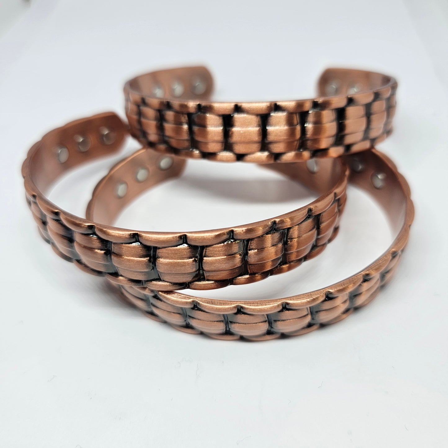 Copper Bracelet - Woven 6 Magnets - Rivendell Shop