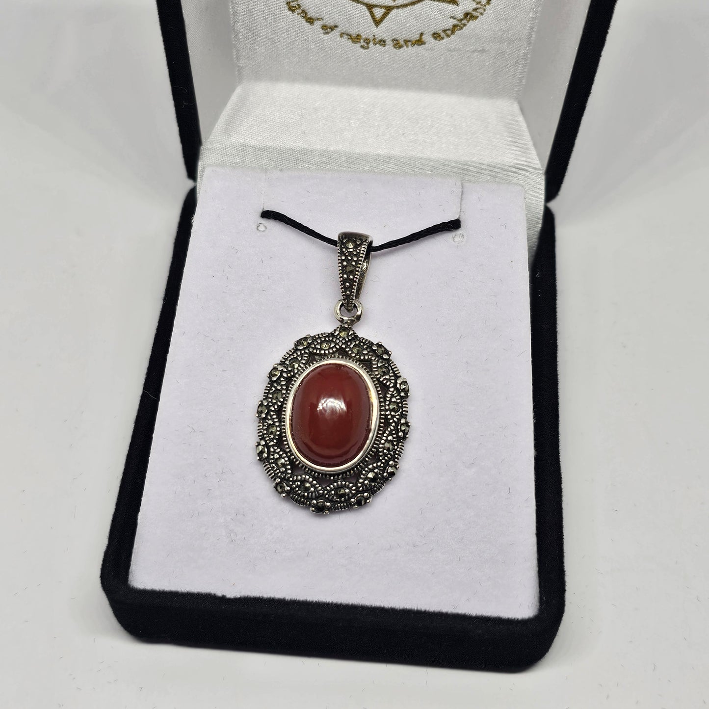 Carnelian Sterling Silver Pendant