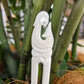 Handcarved Bone 2 Prong Heru (Comb) - Hei Matau (Fish Hook) - Rivendell Shop