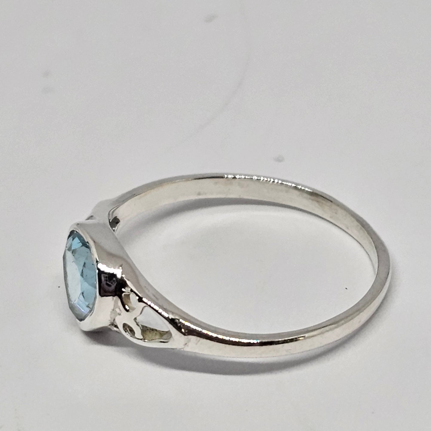 Blue Topaz Sterling Silver Ring