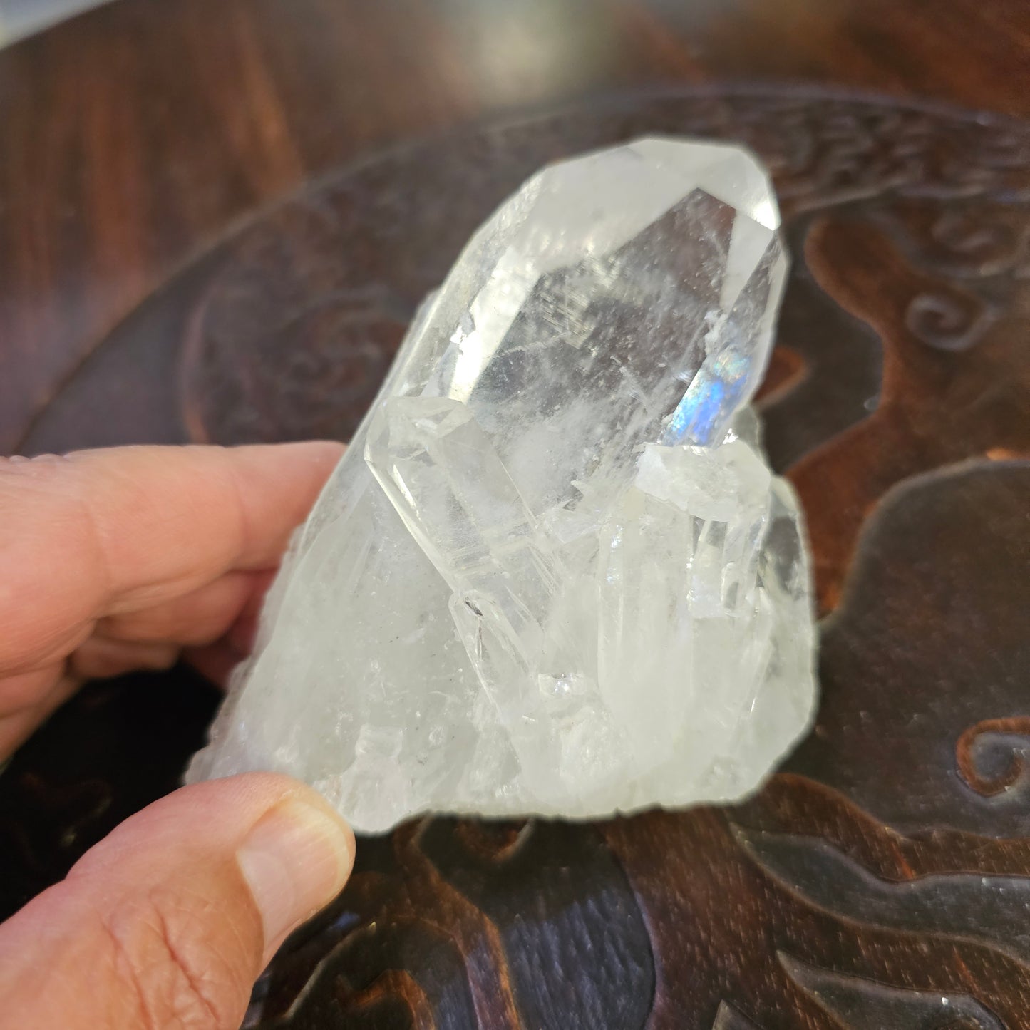 Clear quartz cluster