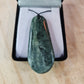 Natural Greenstone Pendant - 60 x 30 mm - Rivendell Shop