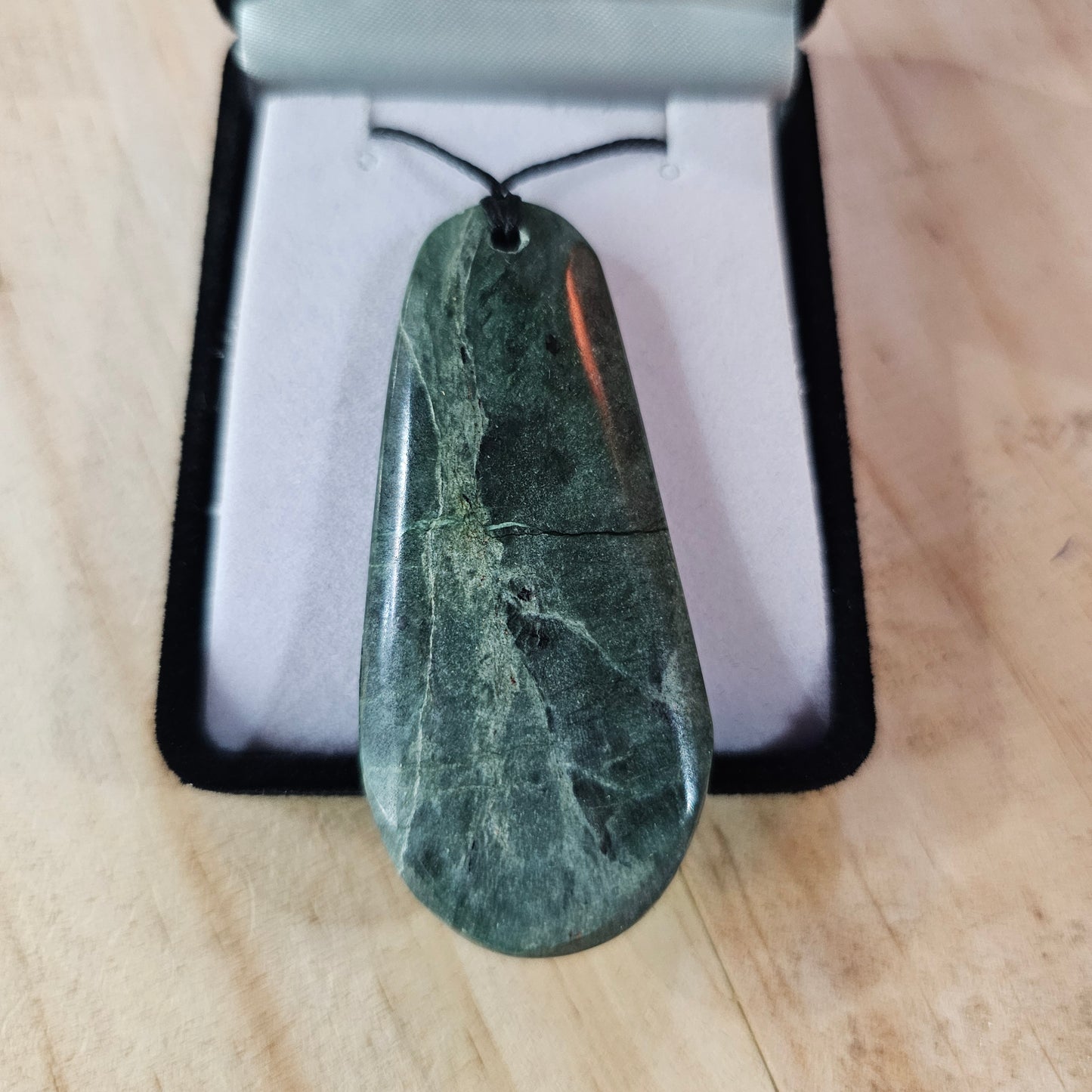 Natural Greenstone Pendant - 60 x 30 mm