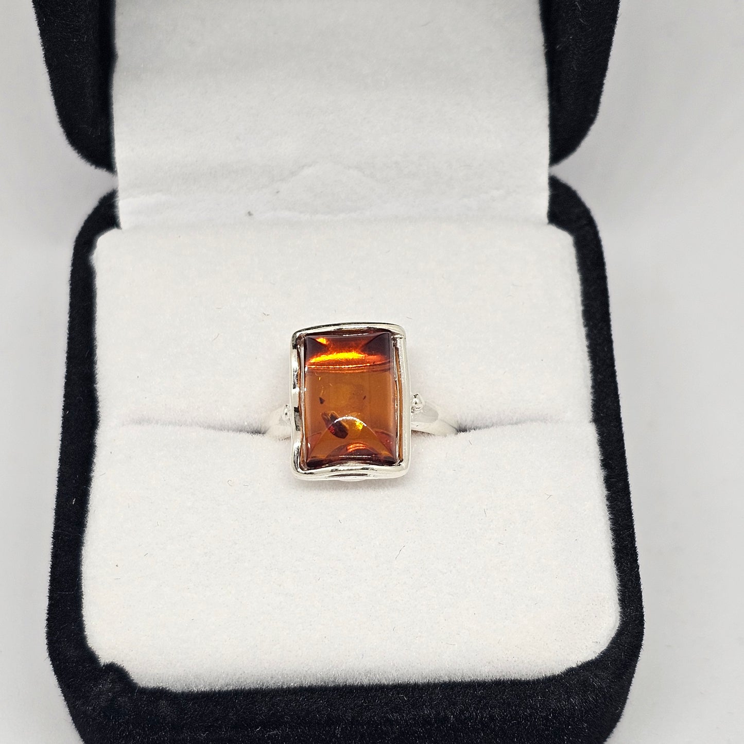 Amber Ring - Square Shaped - Rivendell Shop