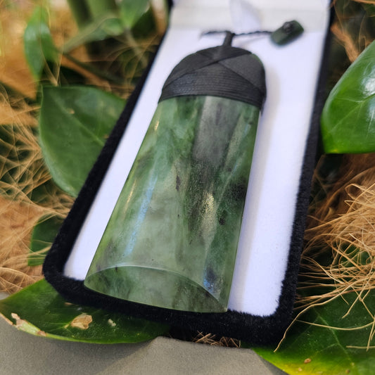 Large Greenstone (Pounamu) Toki Pendant 85mm x 35mm