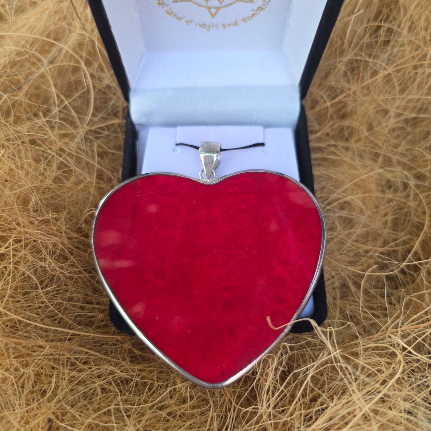 Red Coral Pendant -Heart