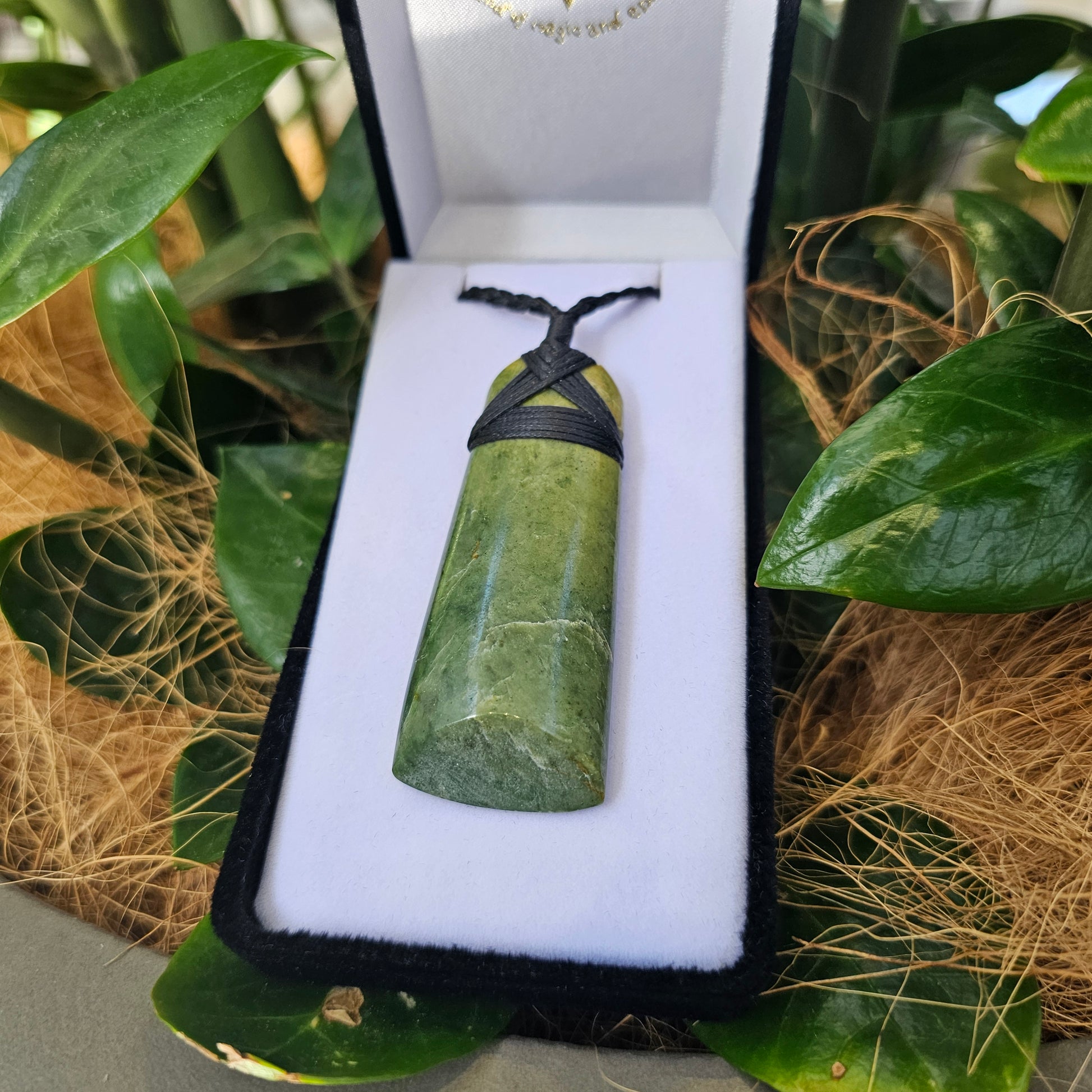 Large Greenstone (Pounamu) Toki Pendant 65x25mm - Rivendell Shop