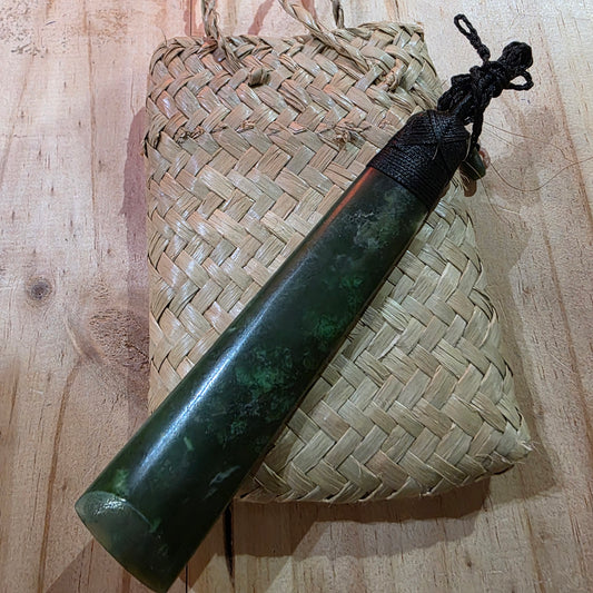 Extra Large Greenstone Toki Pendant 130x28 mm