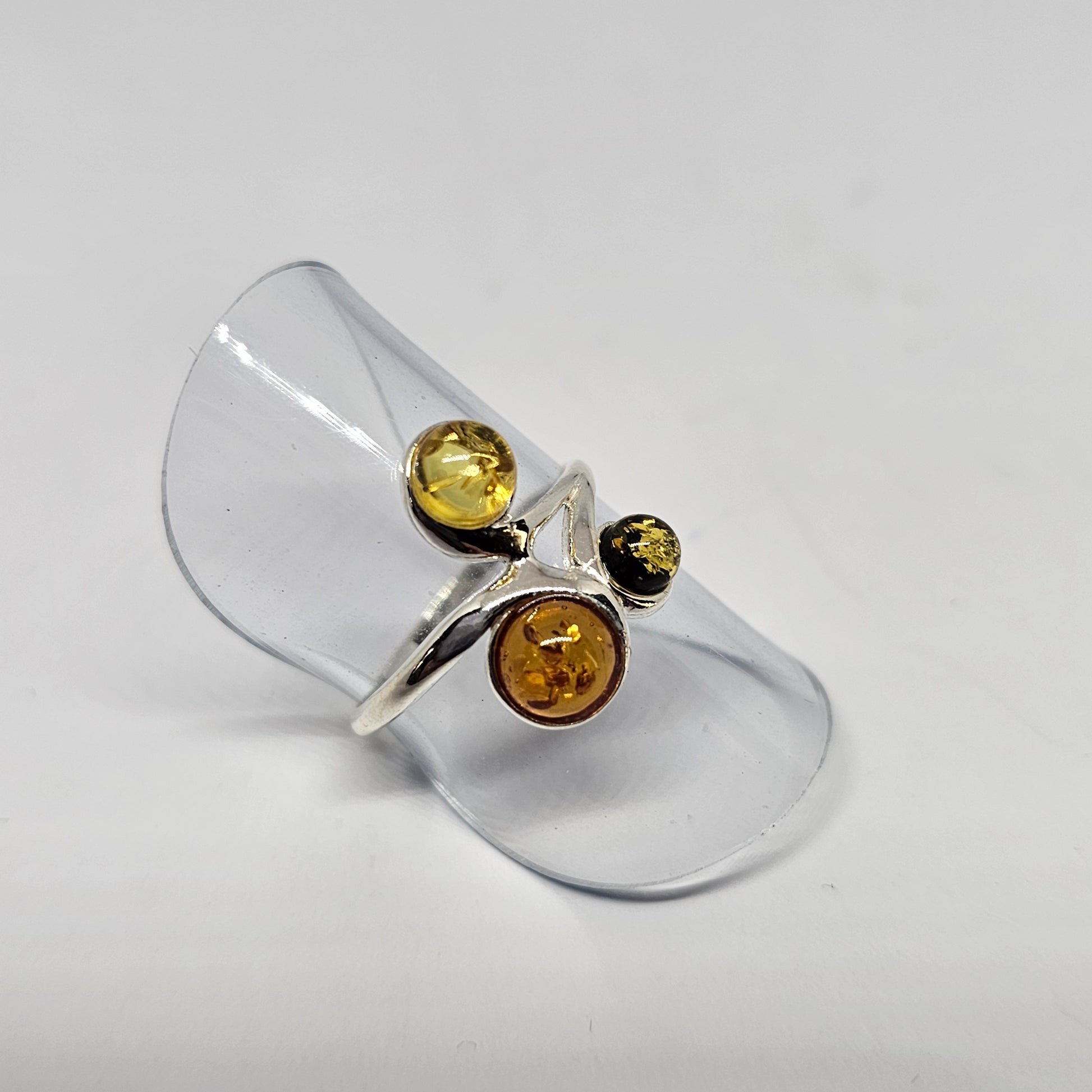 Amber Sterling Silver Ring - Rivendell Shop