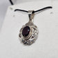 Garnet Sterling Silver Pendant - Rivendell Shop