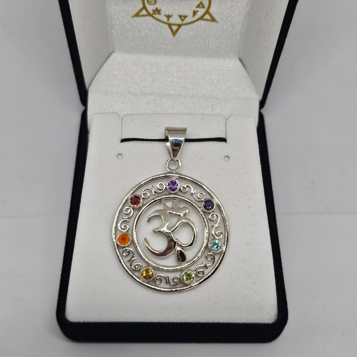 Chakra Om Sterling Silver Pendant - Rivendell Shop