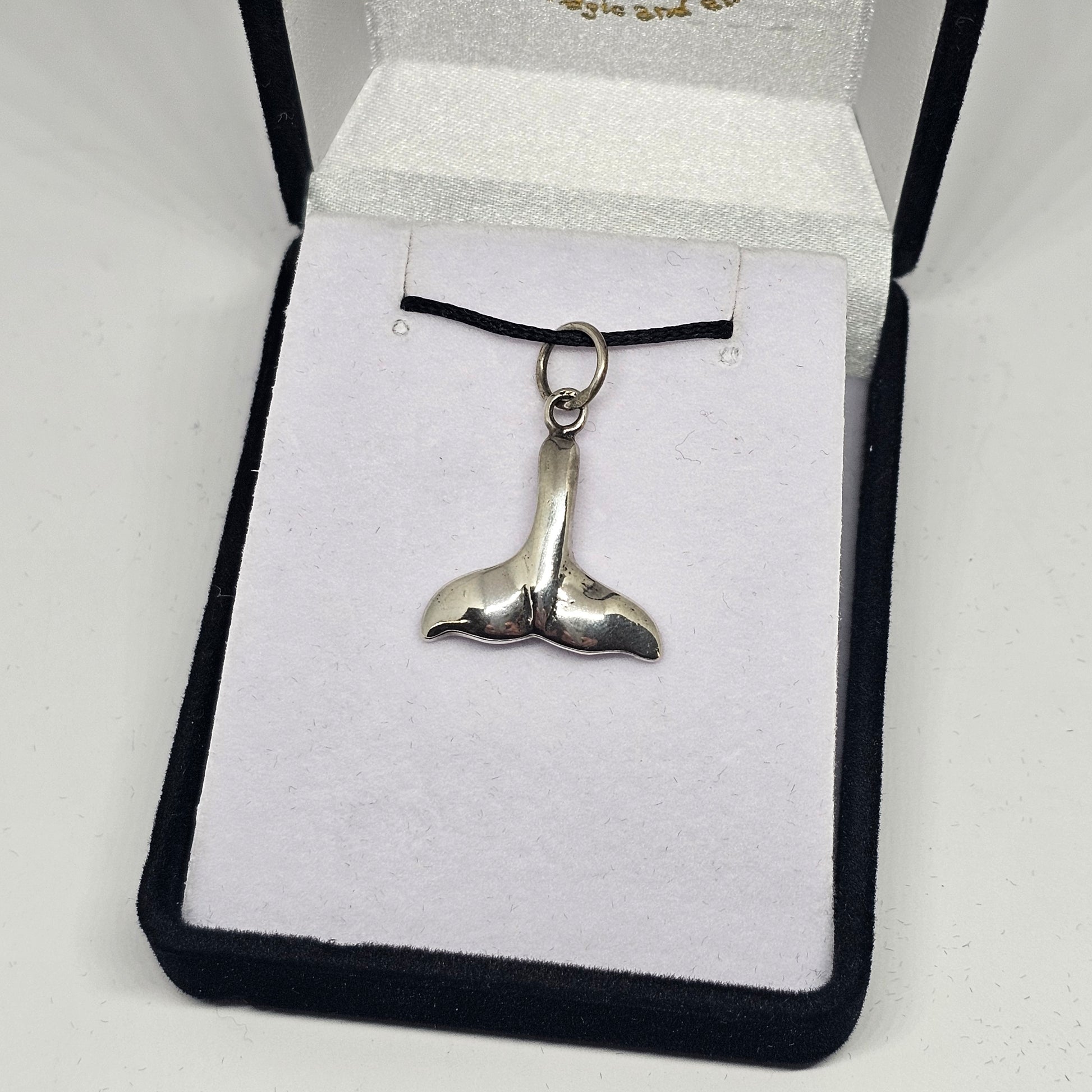 Sterling Silver Whale Tale Pendant - Rivendell Shop