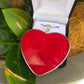 Red Coral Pendant -Heart - Rivendell Shop