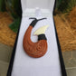 Handcarved Bone Pendant + Bone - Hei Matau (Fish Hook) - Rivendell Shop