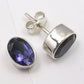 Oval Iolite 925 Sterling Silver Studs - Rivendell Shop