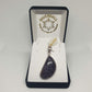 Oblique Teardrop Charoite 925 Sterling Silver Pendant - Rivendell Shop