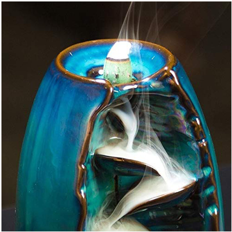 Blue Waterfall Incense Backflow Burner - Rivendell Shop