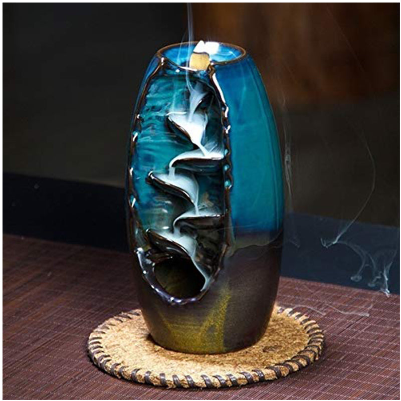 Blue Waterfall Incense Backflow Burner - Rivendell Shop