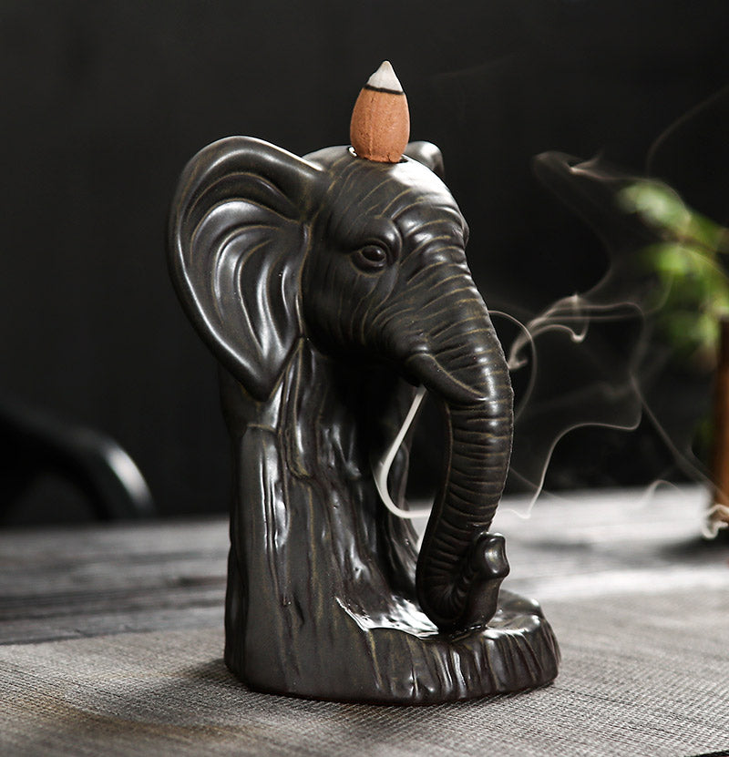 Elephant Backflow Incense Burner - Rivendell Shop