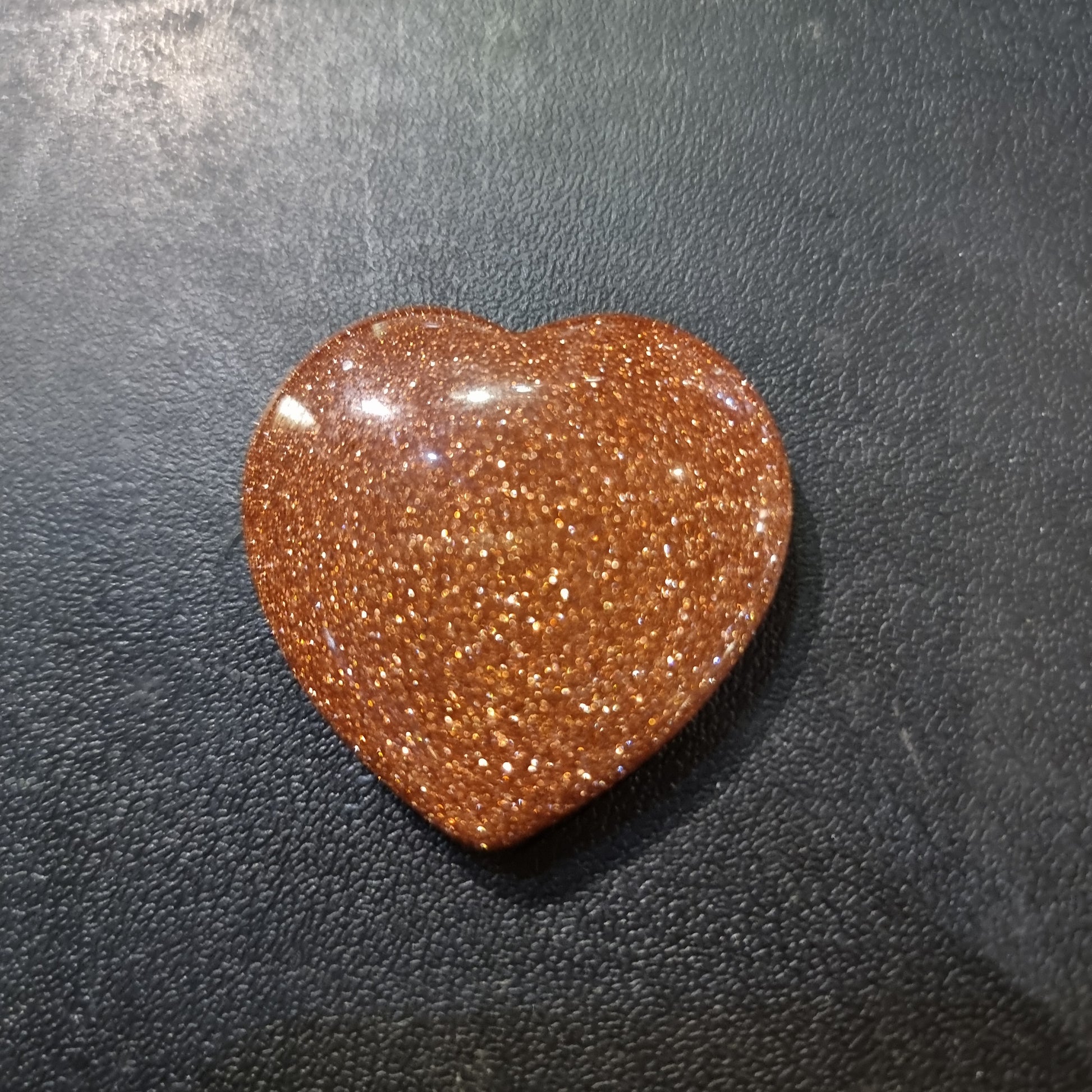 Goldstone heart - Rivendell Shop