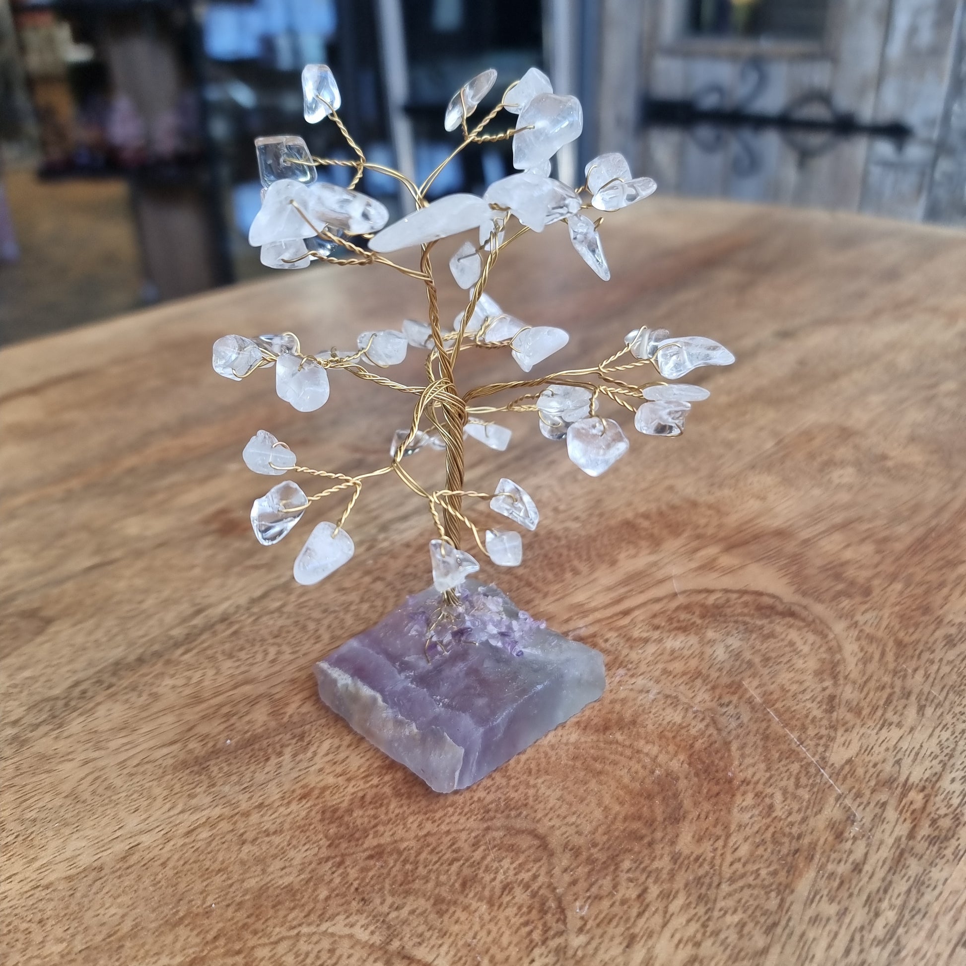 Clear quartz tree on fluorite base - Rivendell Shop