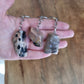 Peach moonstone keychain - ASSORTED - Rivendell Shop