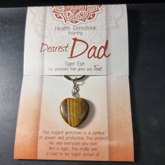 Tigers eye keyring (dad) - Rivendell Shop