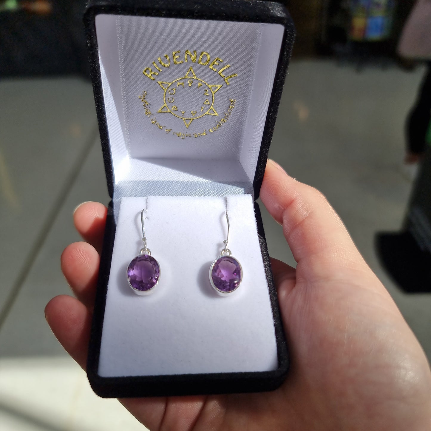 Sterling silver Amethyst earrings - Rivendell Shop