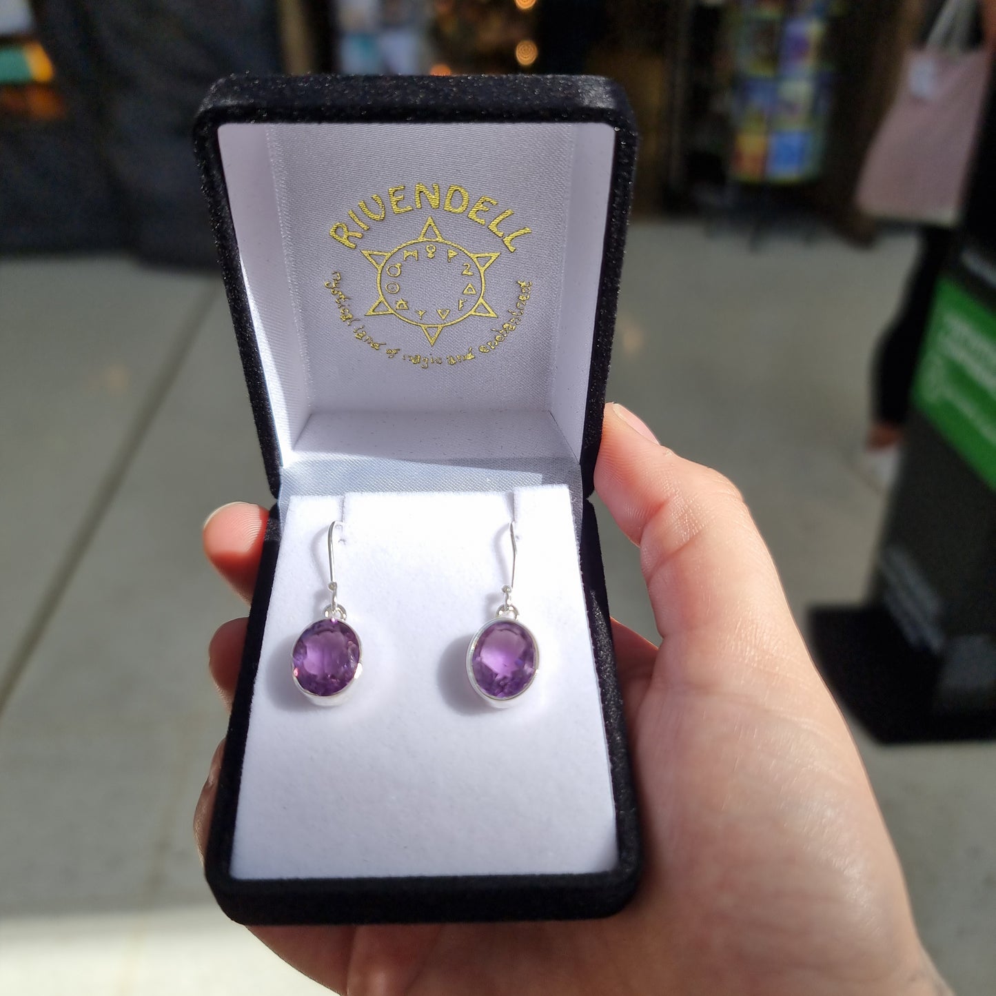 Sterling silver Amethyst earrings - Rivendell Shop