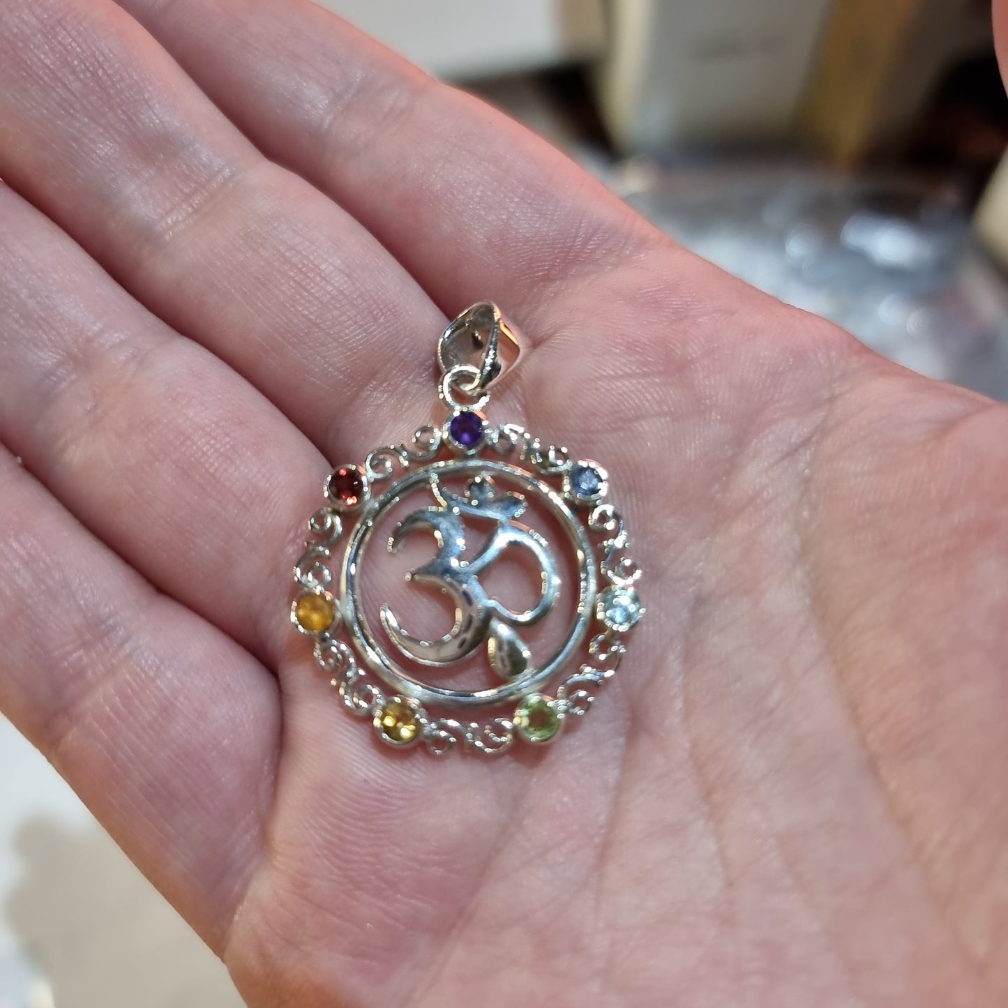 Sterling silver chakra pendant - Rivendell Shop