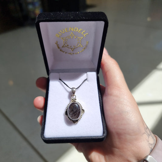 Tourmalated quartz pendant - Rivendell Shop