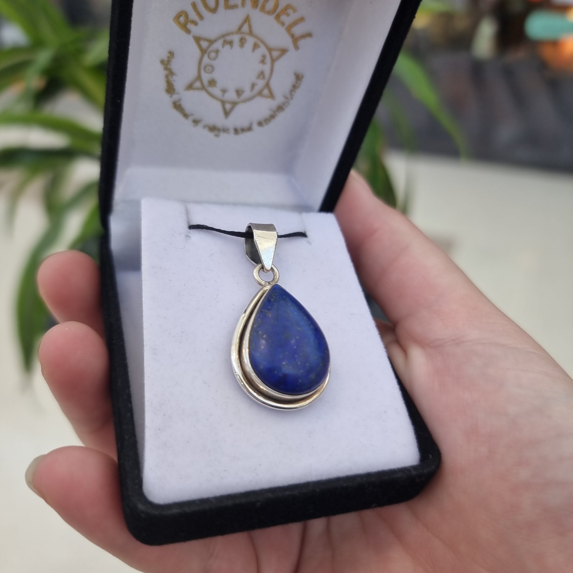 Lapis lazuli teardrop pendant - Rivendell Shop