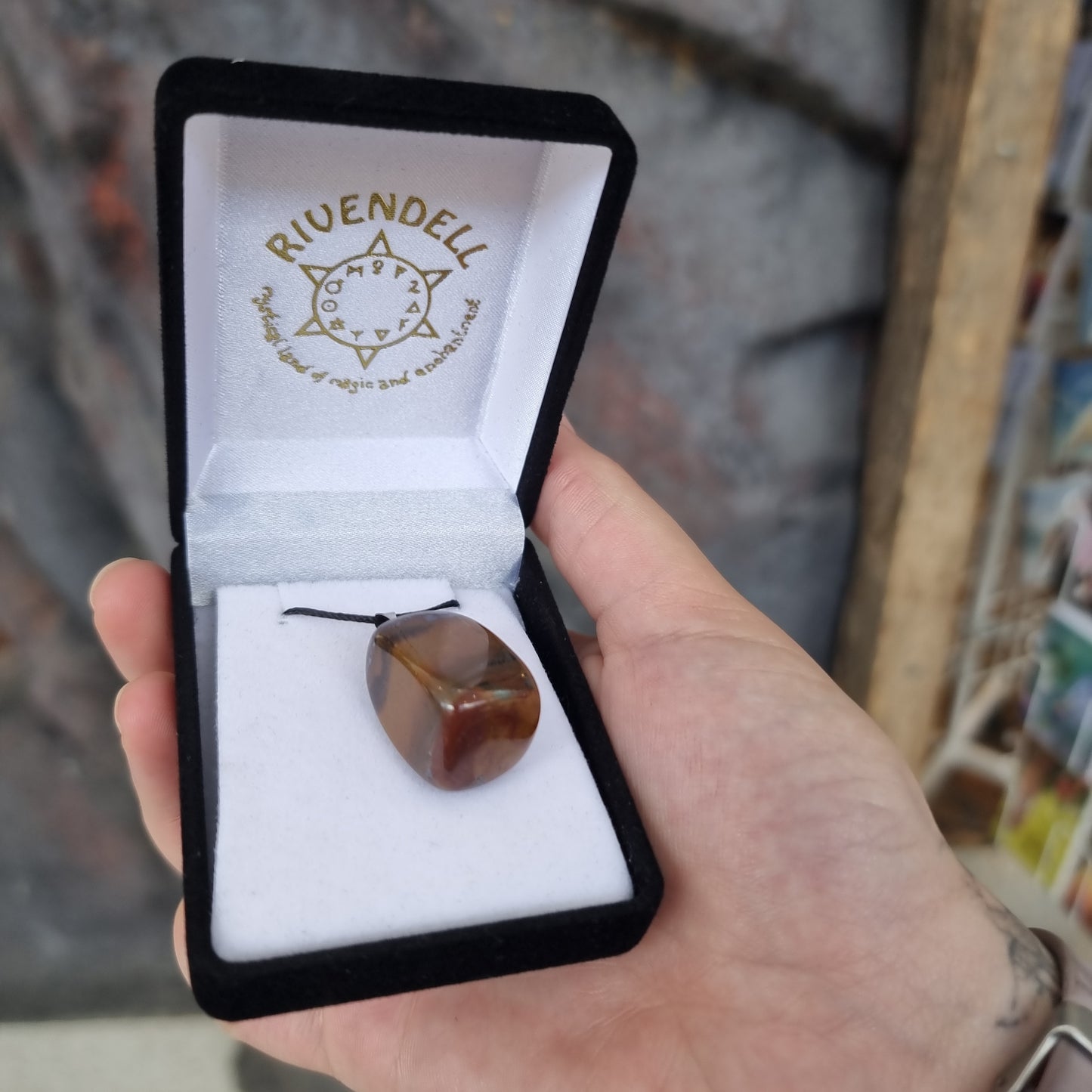 Red tigers eye tumble necklace - Rivendell Shop