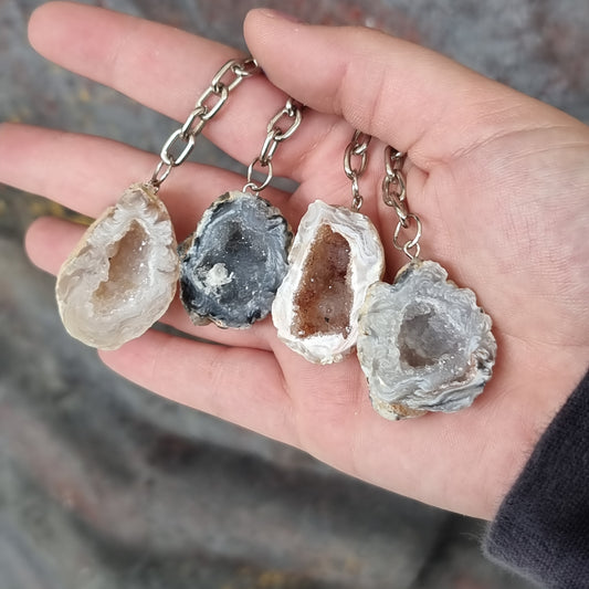 Agate geode keychain - Rivendell Shop