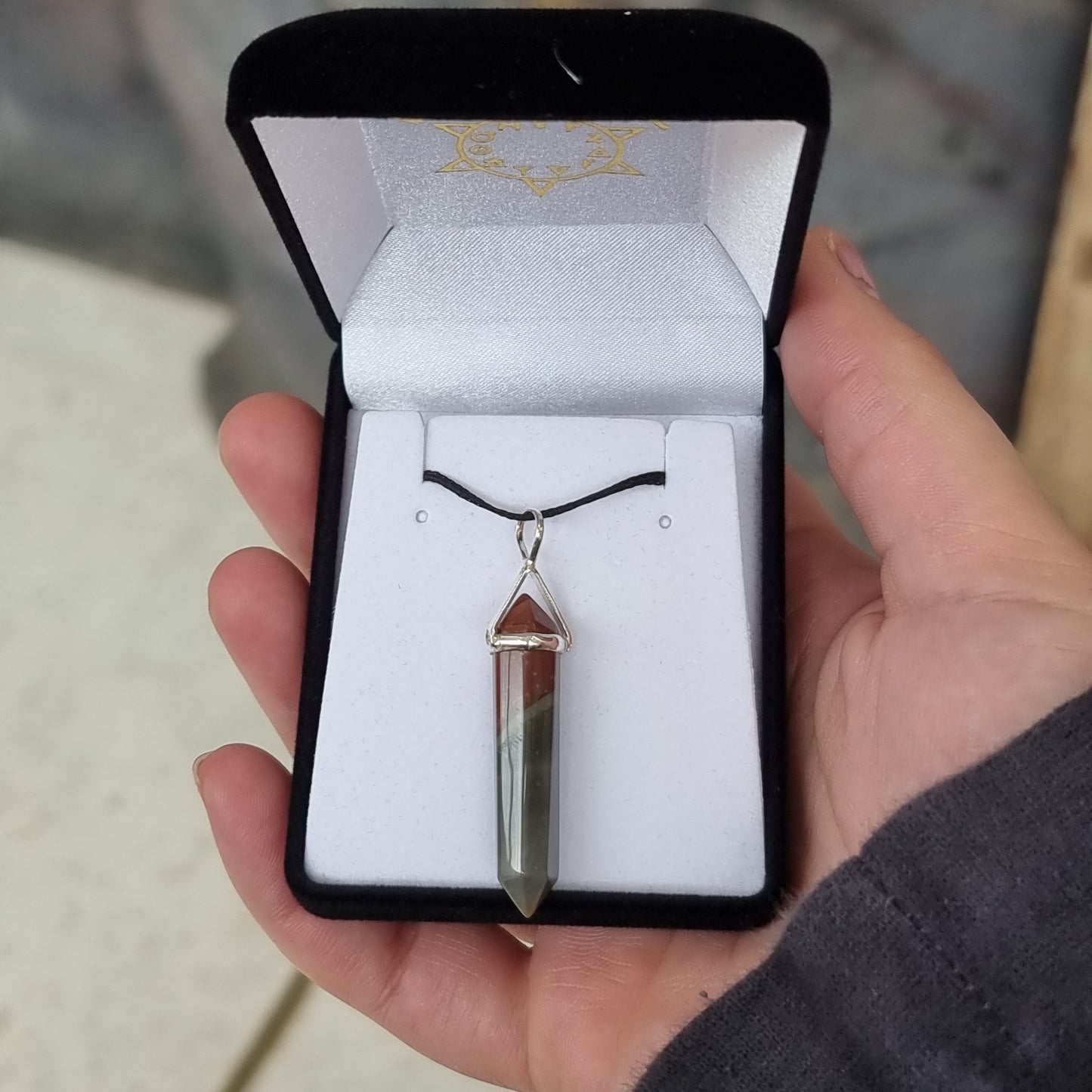 Jasper silver point pendant - Rivendell Shop