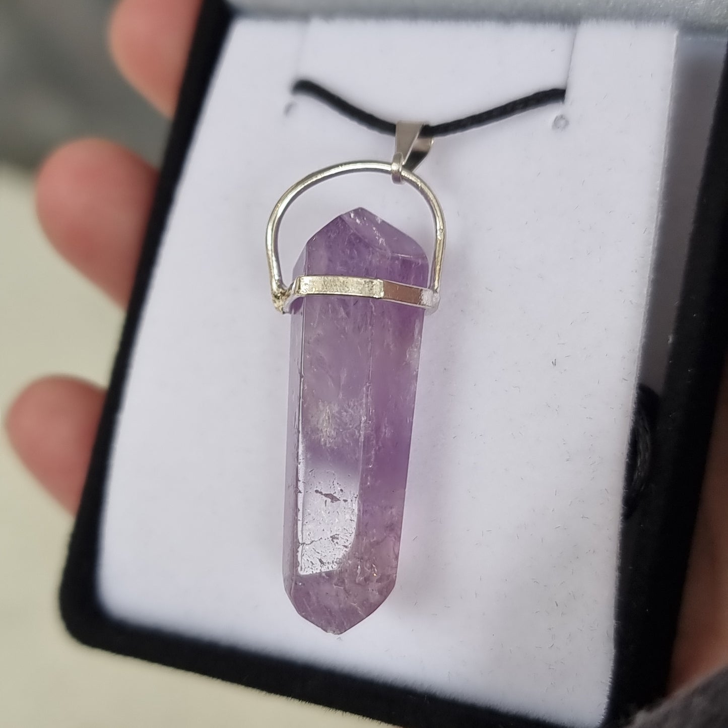 Amethyst silver point pendant - Rivendell Shop