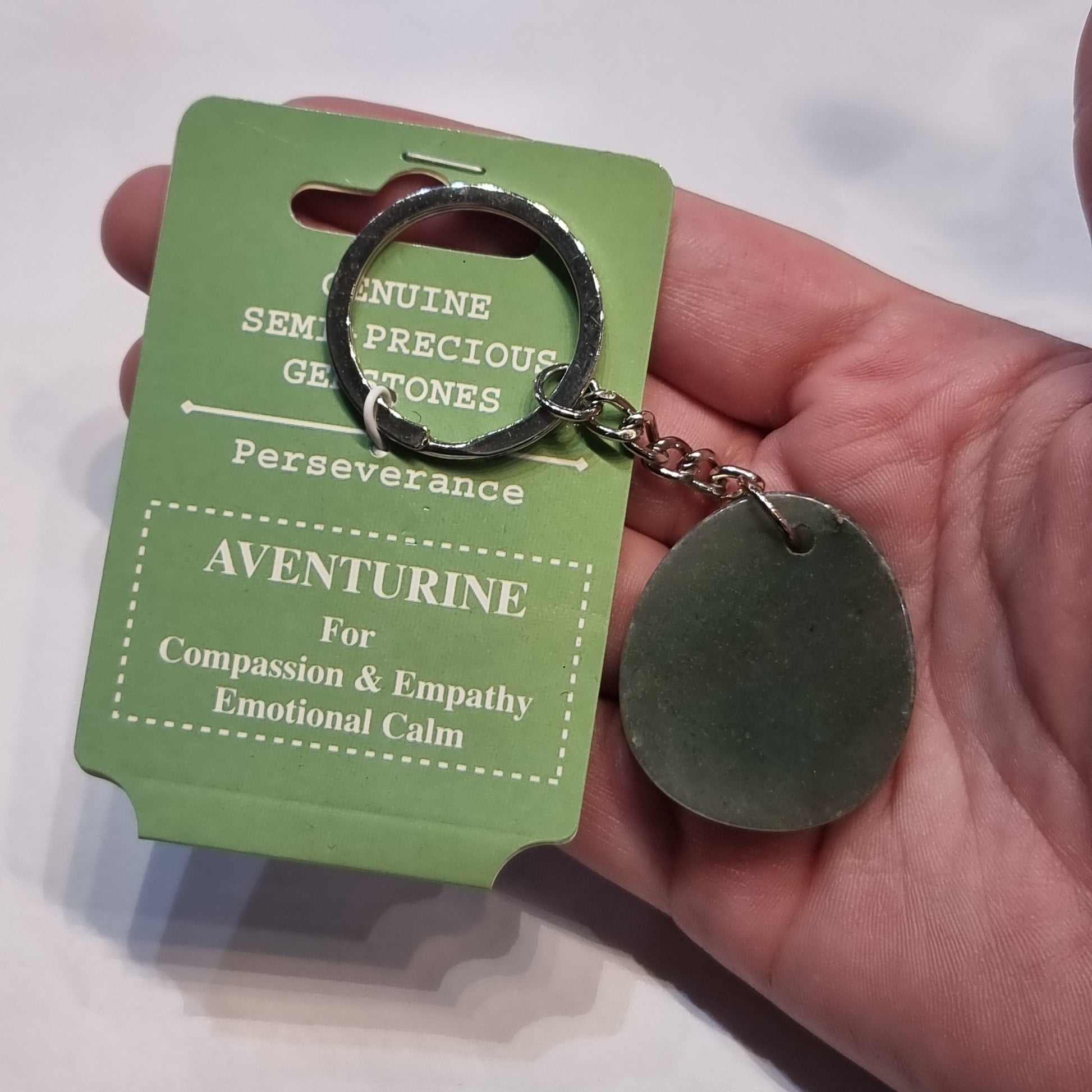 Green aventurine keychain - Rivendell Shop